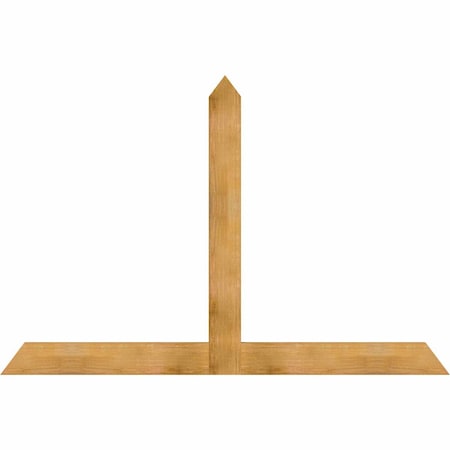 Ekena Millwork Portland Rough Sawn Timber Gable Bracket, Western Red Cedar, 84"W x 56"H x 2"D x 6"F, 16/12 Pitch GBW084X56X0206POR00RWR